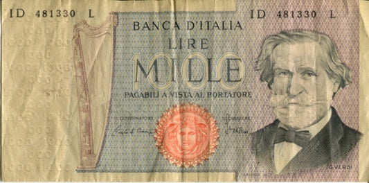 1000 LIRE "GIUSEPPE VERDI" Italy 1980
